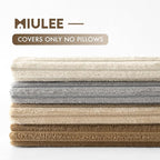 MIULEE Boho Farmhouse Throw Pillow Covers 18x18 Inch Set of 4 Neutral Rustic - Image 6