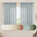 LAMIT Semi Sheer Linen Curtains 54 Inch Length 2 Panels, 52 x 54 Inch by LAMIT