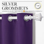 NICETOWN Purple Blackout Curtains 90 inches Long, Niose Reducing and Thermal - Image 3