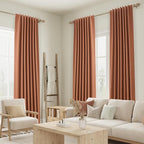 Guken Terracotta 100% Blackout Curtains 96 Inch Length 2 Panels Set Fall - Image 8