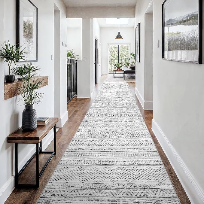 3x18 Washable Kitchen Runner Rug: Modern Moroccan Runners - Image 9