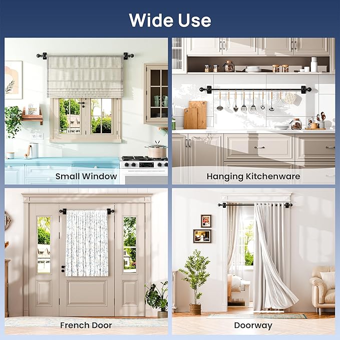 ENJOYBASICS No Drill Curtain Rods - Image 6