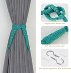 NICEEC 2 Pack Natural Cotton Rope Curtain Tiebacks Elegant Boho Style - Image 2