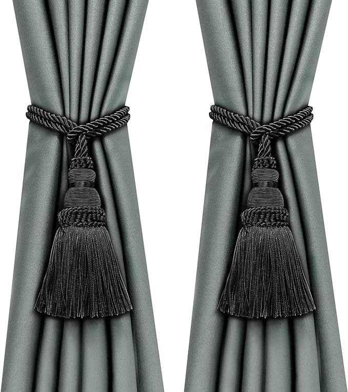 Fenghuangwu 2 Pack Curtain Tie Backs Rope Tassels by fenghuangwu