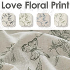 jinchan Floral Curtain Valance for Windows 16 Inch Linen Valance for Kitchen - Image 7