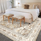 Yamaziot Area Rug 8x10, Non-Slip Washable Boho Vintage Living Room Bedroom Rug - Image 6