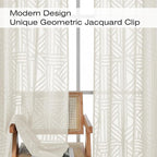 Simplebrand Ivory Sheer Curtains 72 Inch Length 2 Panels - Image 3