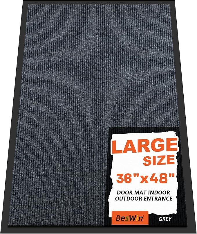 Extra Large Front Door Mat, 3 x 4 Feet Indoor Outdoor Entrance Mat, Heavy Duty by BesWin