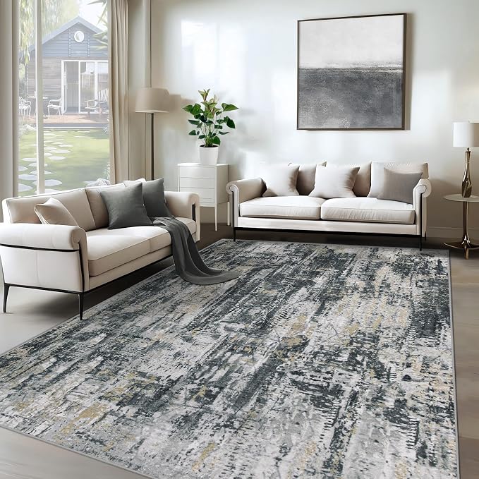 XLUEZ 6x9 Area Rugs for Living Room, Washable Modern Abstract Large Area Rug by XLUEZ