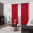 Deconovo Blackout Curtains, Christmas Red Curtain, Thermal Insulated - Image 7
