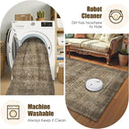 Washable Area Rug 4' x 6' Vintage Traditional Persian Mat - Image 7