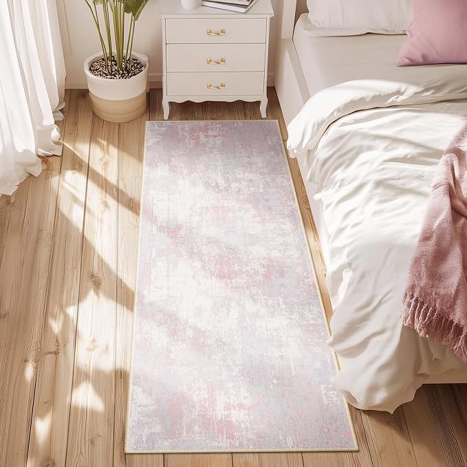 Washable Area Rugs 2'x8' Non-Slip Modern Abstract Soft - Image 5