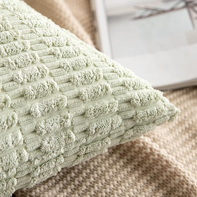 MIULEE Pack of 2 Spring Corduroy Decorative Throw Pillow Covers 18x18 Inch Soft - Image 3