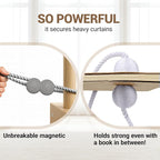 Hion Magnetic Curtain Tiebacks Grey 6 Pack, Curtain Tiebacks Buckles Holdbacks - Image 5