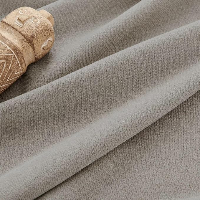 Joydeco Faux Linen Curtains 96 Inch Length 2 Panel Set, Light Filtering Curtains - Image 3