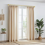 Zeerobee Curtain Rods for Windows 48 to 84, 1 Inch Industrial Wrap Around Gold - Image 2