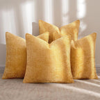 MIULEE Pack of 4 Couch Throw Pillow Covers 20x20 Inch Gold Soft Decorative - Image 2