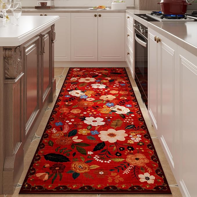Rugcomf Runner Rug for Hallways Kitchen Rug Non Slip 2'6''x8' Washable Runner by Rugcomf