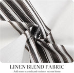 jinchan Striped Linen Valance Curtain 16 Inch Vertical Striped Valance - Image 7