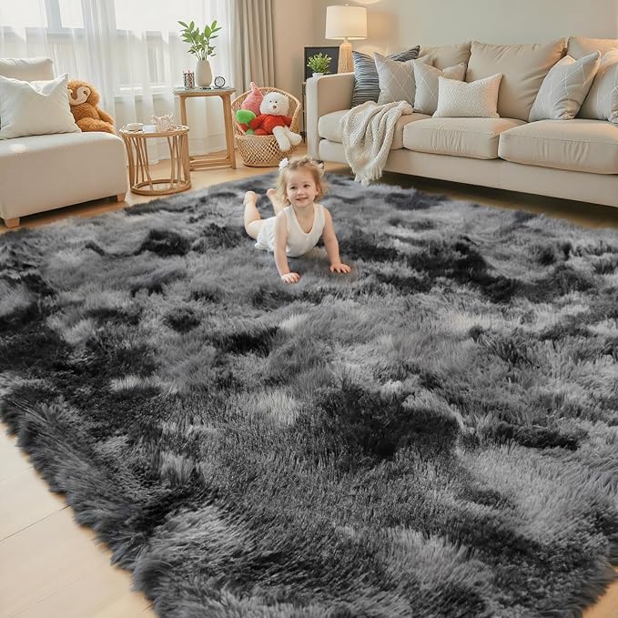 Super Soft Shaggy Area Rugs for Bedroom 4x6 Feet, Shaggy Plush Living Room Shag - Image 6