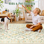 6x9 Area Rugs for Living Room: Floral Washable Rug Vintage Large Soft Boho - Image 8