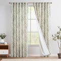 jinchan Linen Blend Floral Curtains by JINCHAN