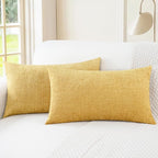 CaliTime Throw Pillow Covers Decorative 16 X 26 Inches Pack of 2 Cozy Chenille by CaliTime