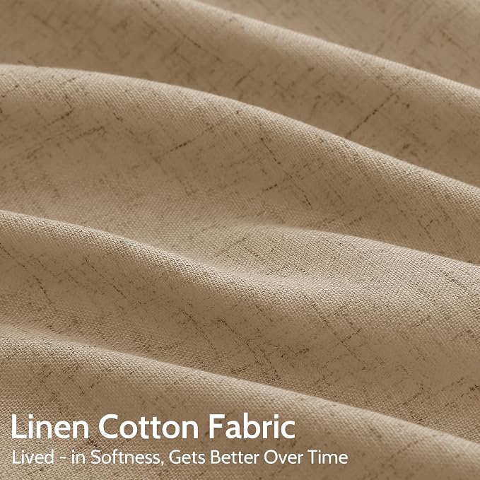 Nanspring Sand Beige Curtains 108 Inches Long - Image 4