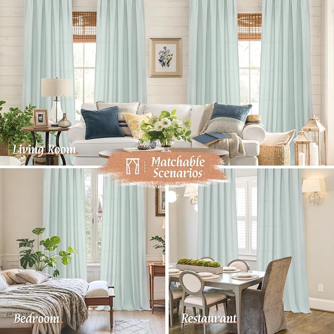 LAMIT Linen Sheer Curtains 84 inch - Image 6