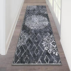 HEBE Hallway Runner Rug 2'x6' Washable Vintage Distressed Area Rugs Non Slip by HEBE