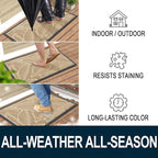Colorxy Waterproof Doormat, Sturdy Natural Rubber Front Indoor Mat, Non Slip - Image 4