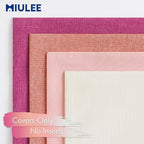 MIULEE Pack of 4 Decorative Outdoor Throw Pillow Covers Linen Waterproof Pillow - Image 5