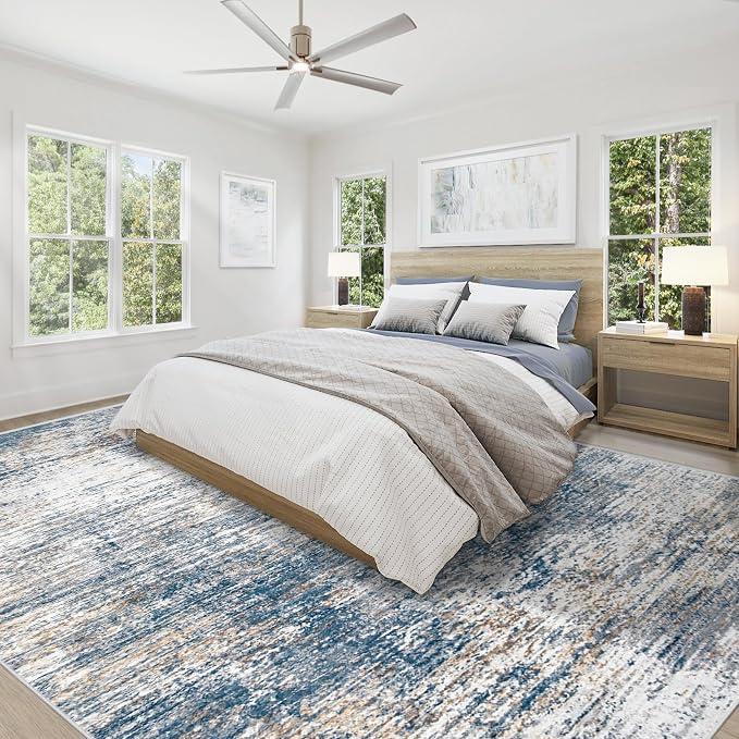XLUEZ 9x12 Area Rug for Living Room, Washable Modern Abstract Large Area Rug - Image 5
