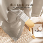 NICETOWN Cocoa Cream Linen Curtains - Image 4