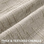 decorUhome Light Brown Chenille Throw Pillow Covers 16x16 Set of 2 Textured - Image 2
