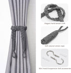 NICEEC 2 Pack Natural Cotton Rope Curtain Tiebacks Elegant Boho Style - Image 2