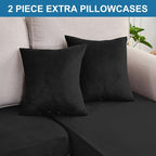 Couch Cover 8-Piece Elastic Velvet Couch Cushion Covers & Chaise Slipcovers - Image 8