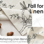 jinchan Floral Curtain Valance for Windows 16 Inch Linen Valance for Kitchen - Image 3