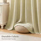 IVAPUPU 96 Inch Linen Curtains 2 Panel Set - Image 9