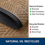 Smiry Front Door Mat Outside Entrance, Heavy Duty Sturdy Natural Rubber Doormat - Image 5
