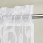 OWENIE Furman White Sheer Curtains Valances - Image 2