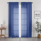 OWENIE Sheer Curtains 78 Inches Long 2 Panels Set by OWENIE