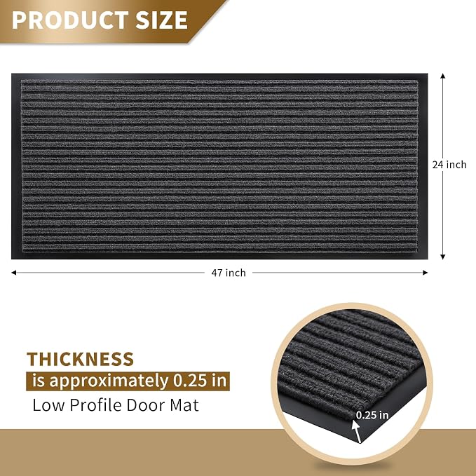 Yimobra Front Door Mat Outdoor Indoor Entrance, 100% Waterproof All-Season All - Image 2
