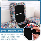 hyha Printed Couch Cushion Covers, Floral Sofa Covers Washable - Image 3