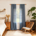 MYSKY HOME Extra Long Sheer Curtains Farmhouse, Sliding Door Curtain by MYSKYHOME