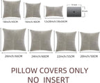 Fancy Homi 2 Packs Neutral Grey Decorative Throw Pillow Covers 18x18 Inch - Image 7