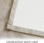 Yakamok Natural Linen Curtains 100% Blackout 72 Inches Long, Room Darkening - Image 3