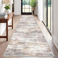KOZYFLY Modern Abstract Washable Rug Runner 2.6x12 Hallway Rug Runner Non-Slip by KOZYFLY