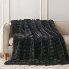 COOVA Faux Fur Throw Blanket for Couch, Cozy Soft and Fuzzy Plush Rabbit Fur - Image 2