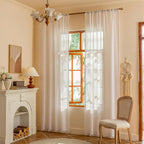MYSKY HOME White 63 inch Length Semi Sheer Curtain - Image 8